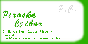 piroska czibor business card